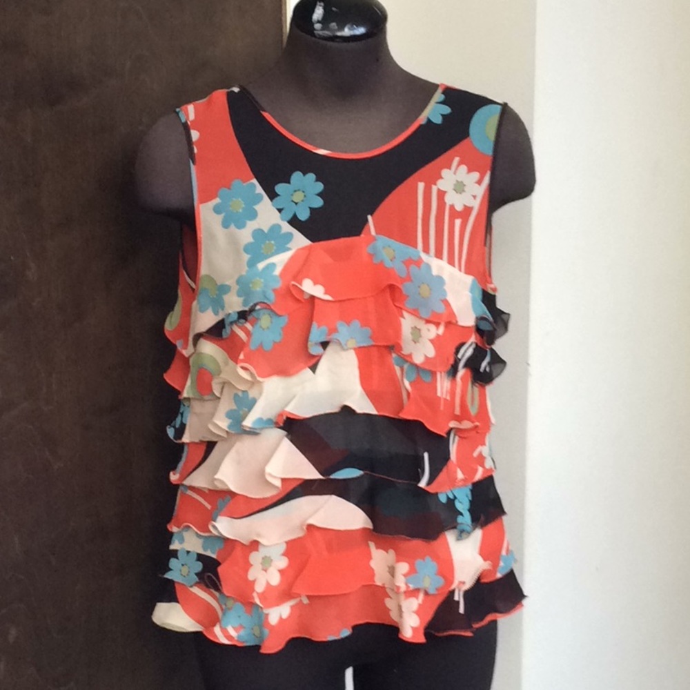 Marc Jacobs silk frilly top size 8